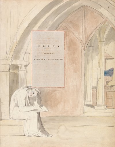 Le Poesie di Thomas Gray, Disegno 105, Elegia Scritta in un Cimitero di Campagna da William Blake